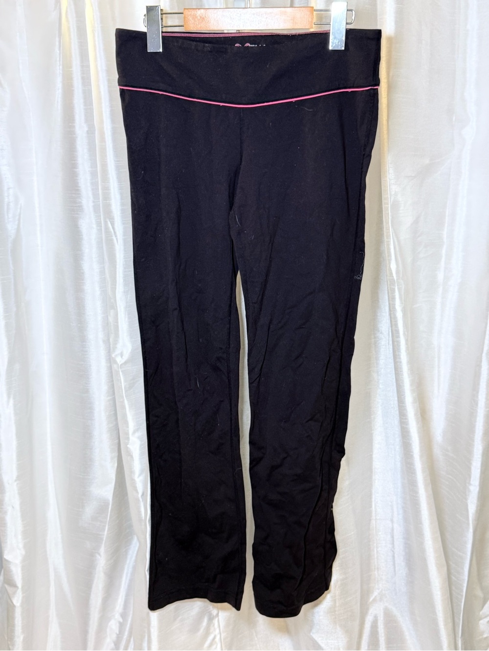 TNA Black Leggings with Pink Piping